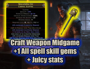 Craft: Weapon 1 All spell skill + Juicy stats